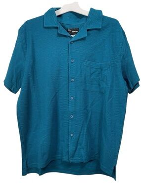 Original Use Teal Short-Sleeve Button-Down Shirt